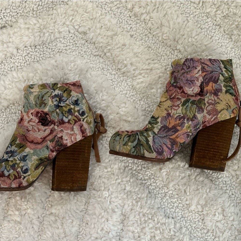 Jeffrey Campbell Floral Ankle Boots